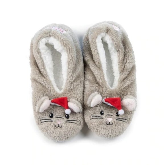 New Faceplant Dreams 'Twas Night Before Christmas Mouse Holiday Footsies - Picture 1 of 1